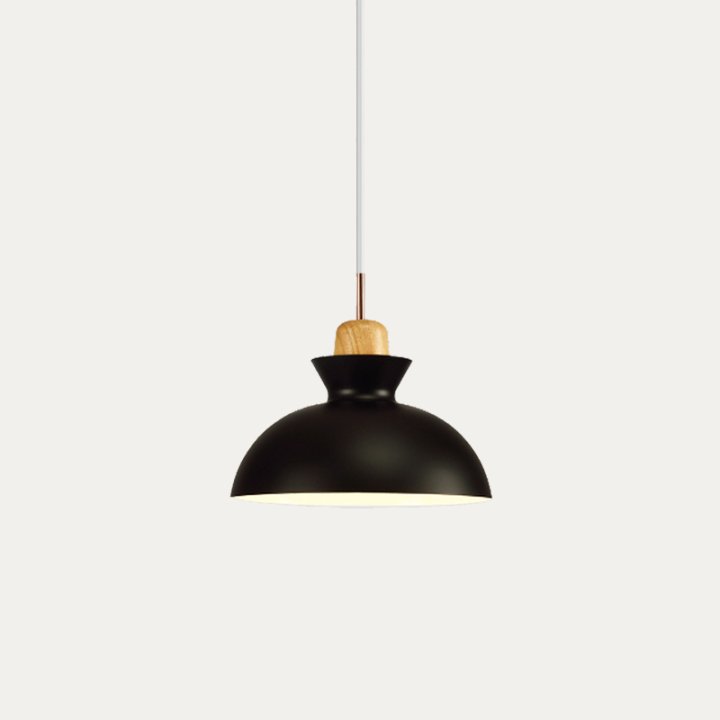 Wooden Hanging Light Fixture 11 inch E27 Socket Modern Nordic Ceiling Lamp for Bedroom Living Room Dining Area Kitchen Island Entryway Hallw