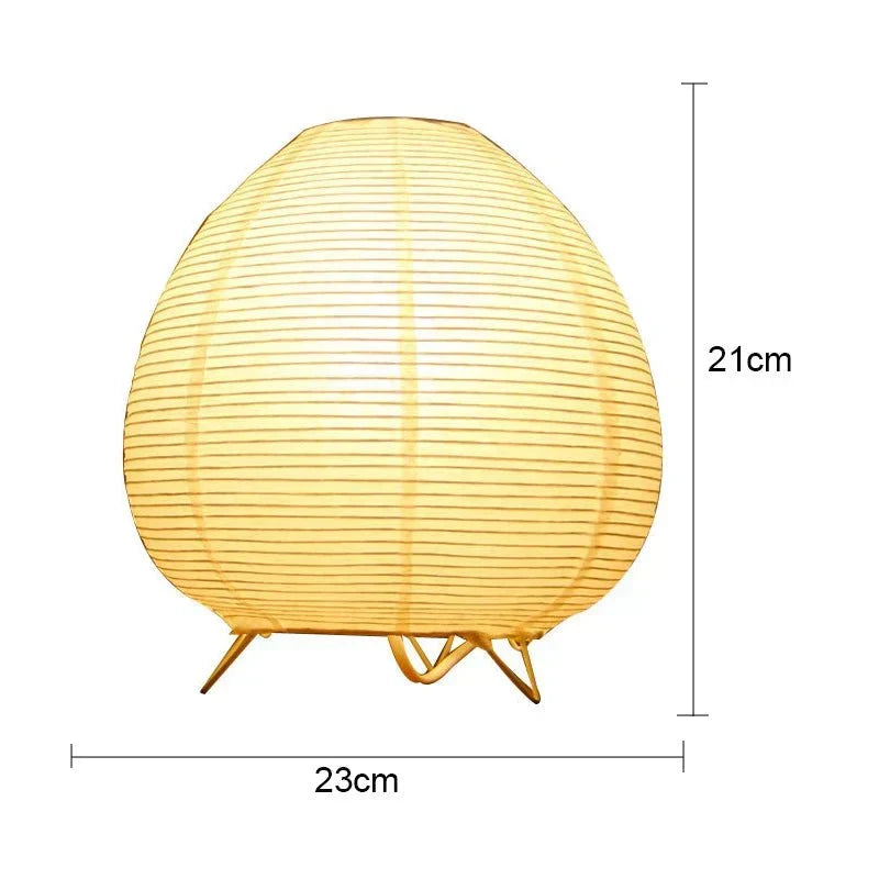 Compact Bedside Reading Lamp with Paper Shade & Aluminum Frame for Bedroom, Living Room & Office Lighting