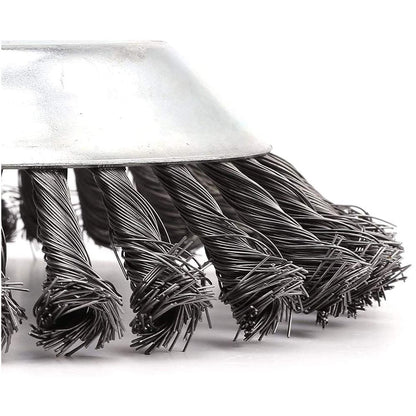 Steel Wire Weed Trimmer Attachment for String Trimmers – 36-Bristle Brush Head for Edging & Tough Weeds – 6 in Diameter