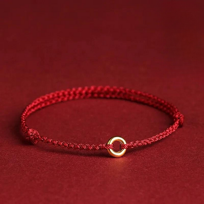 Handwoven Red Thread Bracelet with Sacred Beads for Good Luck and Spiritual Protection | Adjustable Cord Blessing Bracelet for Men Women
