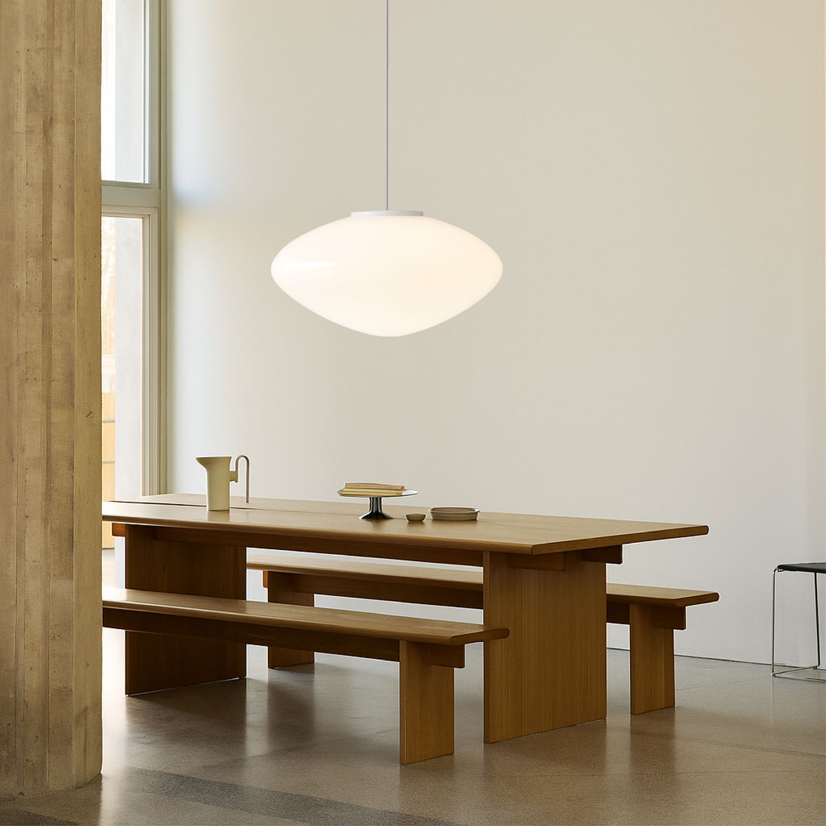 Modern Nordic Pendant Light with LED – Adjustable Height Metal & Glass Ceiling Lamp for Kitchen Island, Dining Room, Living Room