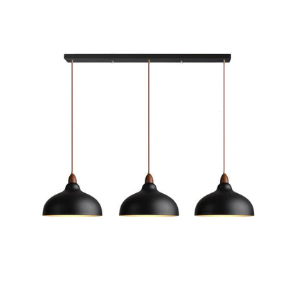 Nordic Wood & Metal Pendant Light – Height-Adjustable Drop Ceiling Fixture for Kitchen Island & Dining Room