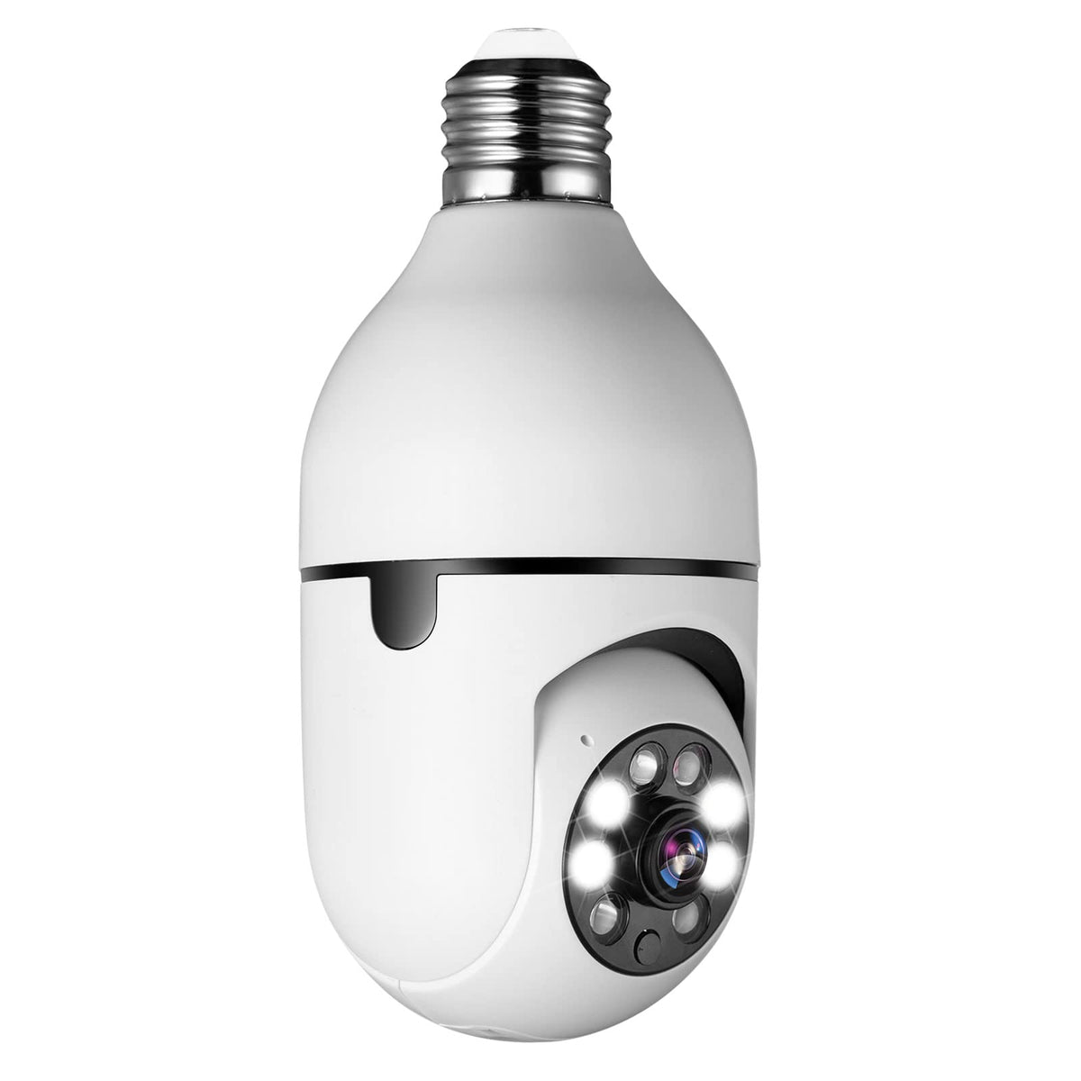 Smart LED Security Camera Bulb with 360° View, Motion Detection & Two-Way Audio for Home or Office