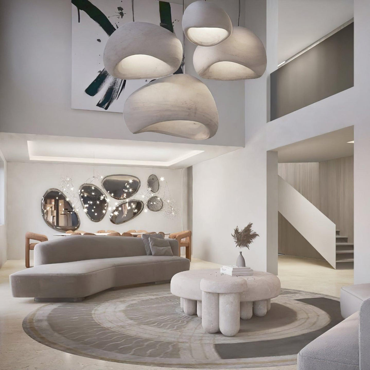 Cloud Pendant Lamp Dimmable LED Overhead Fixture Dining Room Bedroom Living Room Nursery Den Soft Glow Suspended Lighting E26 Bulb Base 12-4