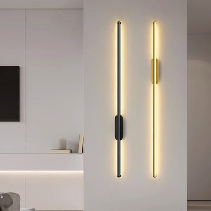 Vertical LED Wall Sconce 24 Inch Aluminum Minimalist Accent Light for Bedroom Hallway Living Room Modern Scandinavian Linear Strip Fixture W