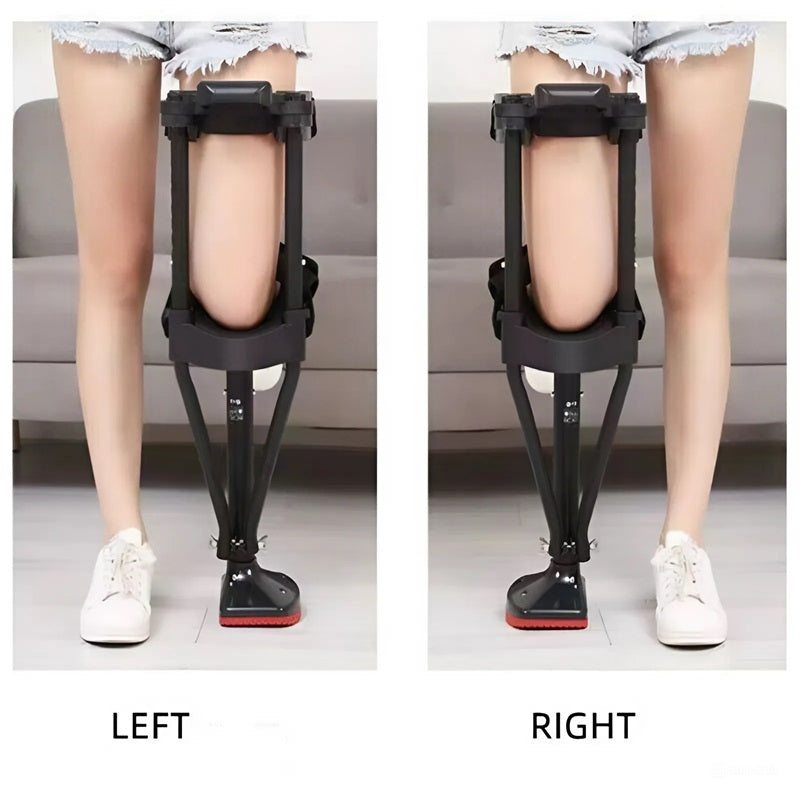 Hands-Free Knee Crutch Support Walker Aid for Leg Recovery Adjustable Mobility Scooter Alternative Foldable Rehab Tool for Post-Surgery