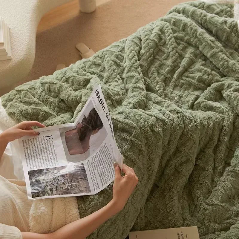 Plush Sherpa Fleece Blanket for Winter — Ultra-Soft Double-Sided Throw for Bed & Couch, Machine Washable Microfiber Bedding Throw, Cozy