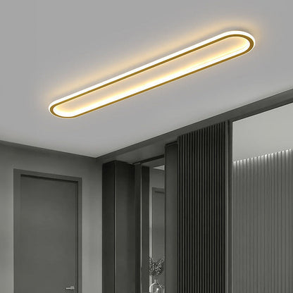 Lámpara LED de techo de montaje empotrado, ovalada, de perfil bajo, en blanco y negro, para dormitorio, pasillo, entrada, vestíbulo, iluminación de techo contemporánea, moderna y minimalista.