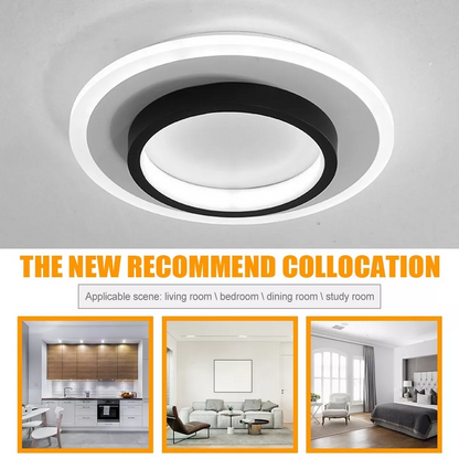 Round Flush Mount LED Light 2 in Low Profile for Bedroom Hallway Living Room Kitchen Entry Modern Ultra Slim Disk Design 10W 20W Integrated