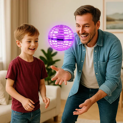 LED Hover Ball Flying Orb Toy with Light-Up Effects for Kids & Adults Indoor Outdoor Play Rechargeable