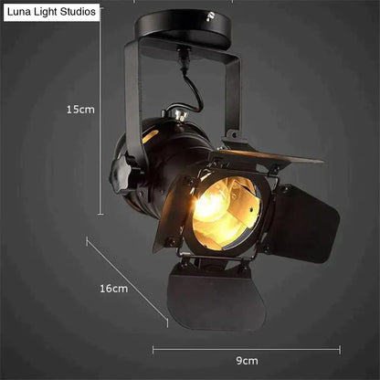 Vintage Industrial Metal Ceiling Spotlight with E27 Socket for Living Room, Bedroom, Dining Room