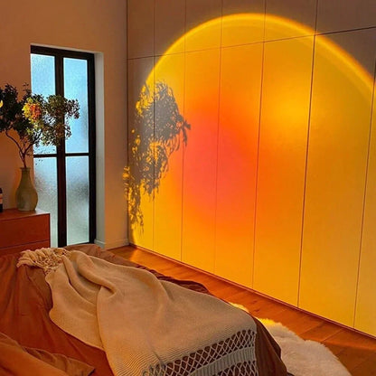 Sunset Projection Lamp with 360° Rotating Head – 13 Ambient Light Modes for Bedroom, Living Room & Creative Spaces