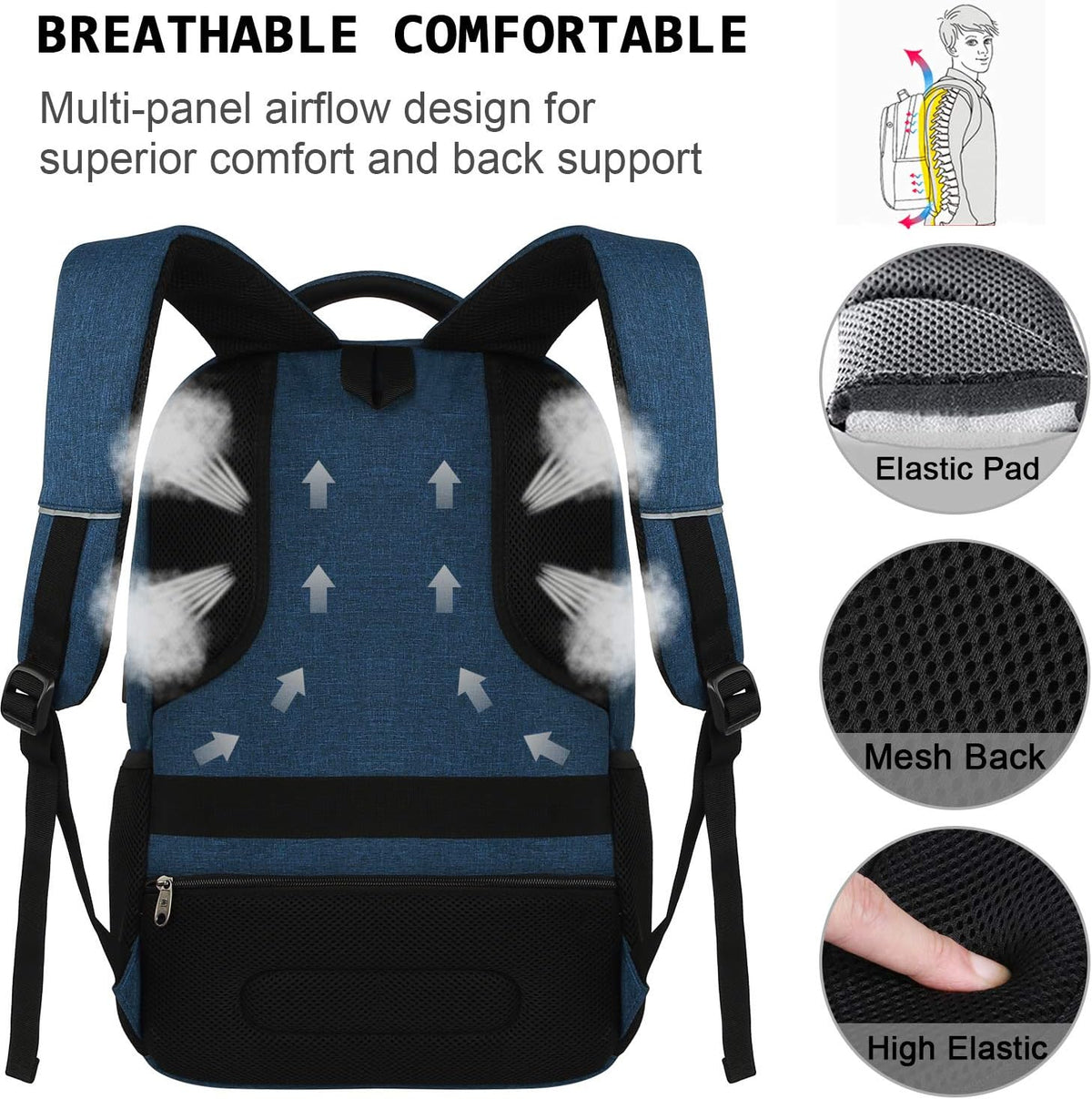 Versatile Slim Laptop Backpack with USB Charging & Anti-Theft Pocket | Water-Resistant Tech Backpack for Secure Travel
