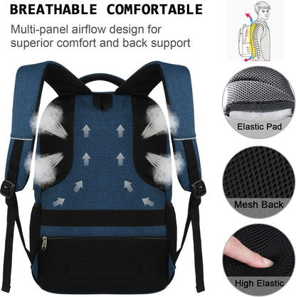 Versatile Slim Laptop Backpack with USB Charging & Anti-Theft Pocket | Water-Resistant Tech Backpack for Secure Travel