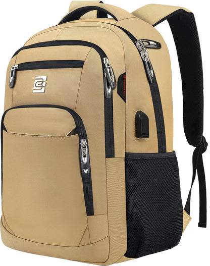 Versatile Slim Laptop Backpack with USB Charging & Anti-Theft Pocket | Water-Resistant Tech Backpack for Secure Travel