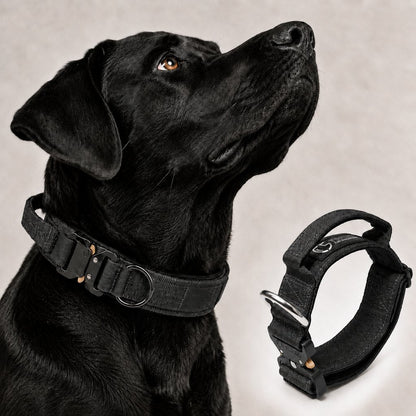 Ortekor Large Dog Tactical Collar with Control Handle - Secure Grip for Walks, Training & Strong Pullers