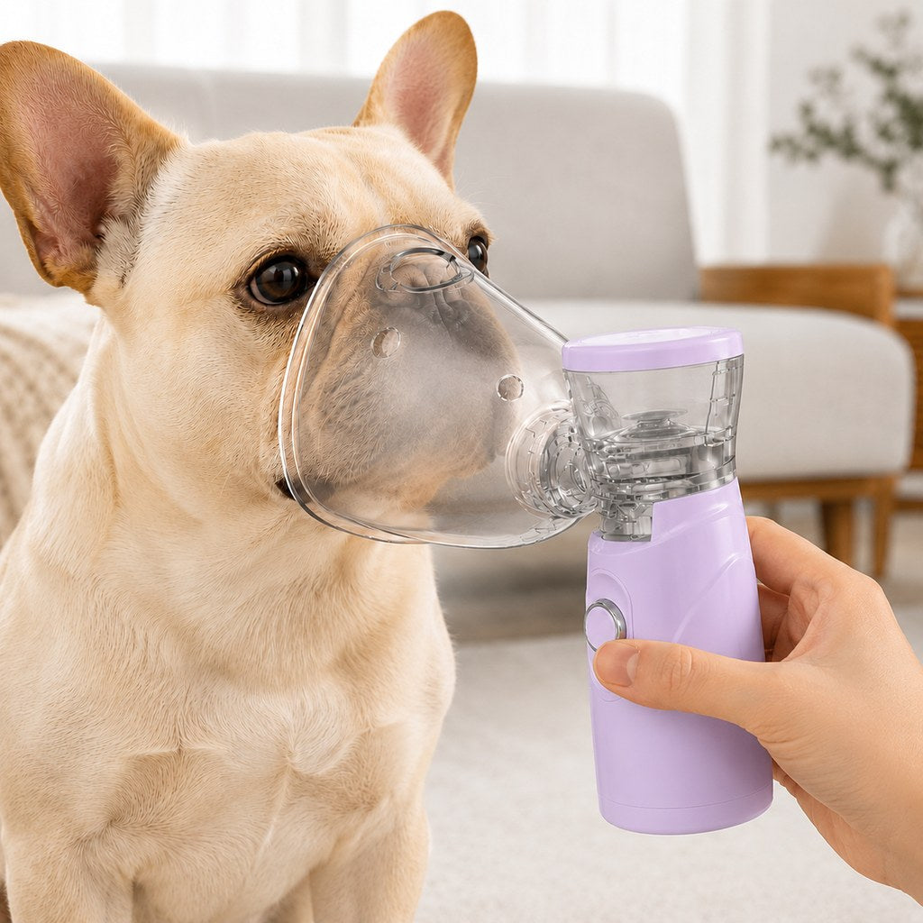 Ortekor Portable Pet Mist Care Kit for Dogs & Cats - Rechargeable Handheld Device with Two Masks