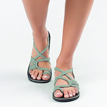 Women's Cushioned Slip-On Flat Sandals – Lightweight Shock-Absorbing Summer Slides for Daily Wear, Travel & Walking