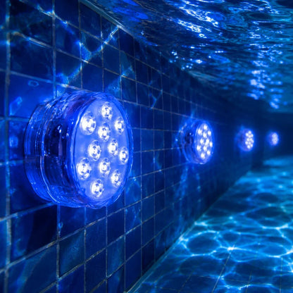 Waterproof RGB Color-Changing Underwater Light with Remote – Battery-Powered Submersible LED for Pools, Aquariums & Hot Tubs