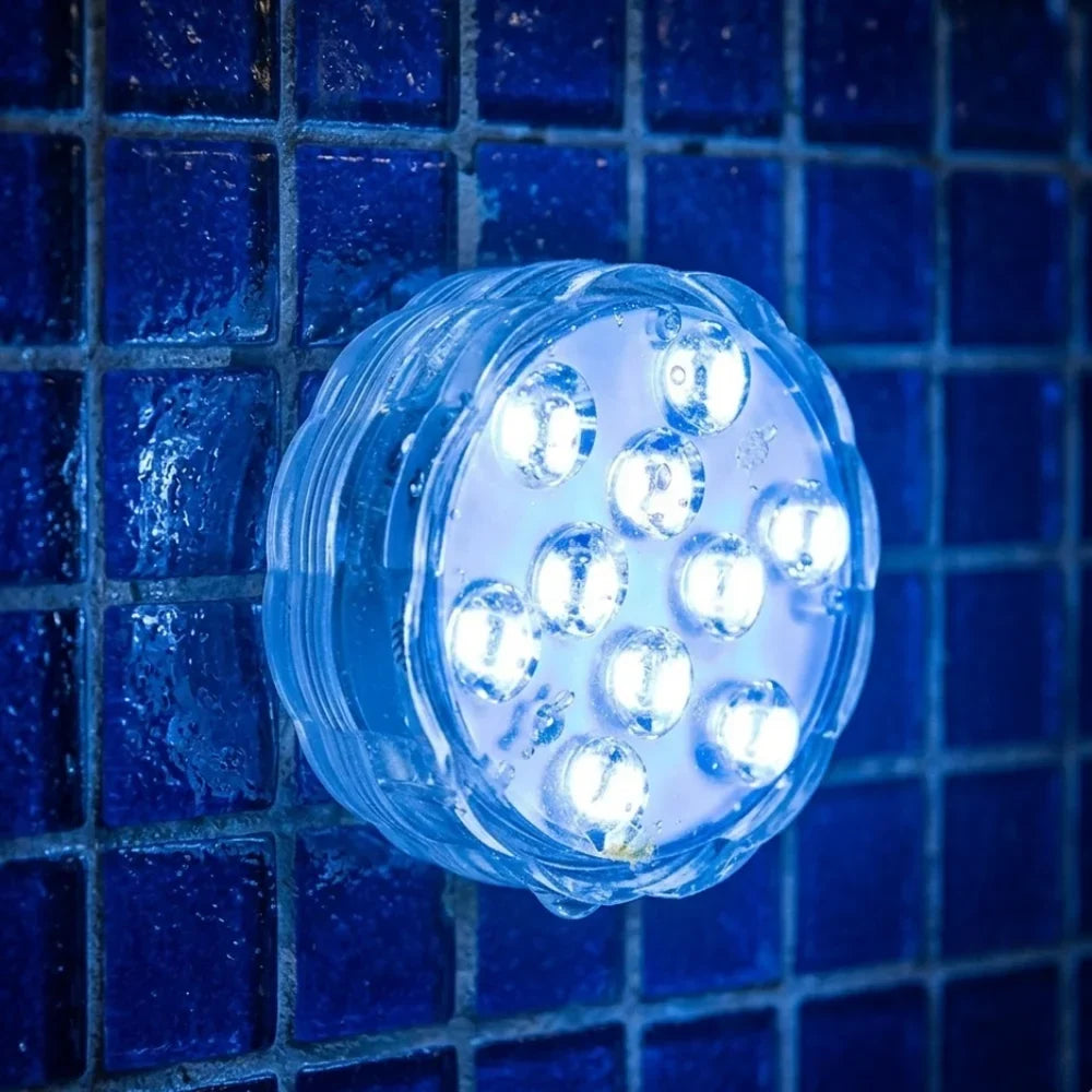 Waterproof RGB Color-Changing Underwater Light with Remote – Battery-Powered Submersible LED for Pools, Aquariums & Hot Tubs