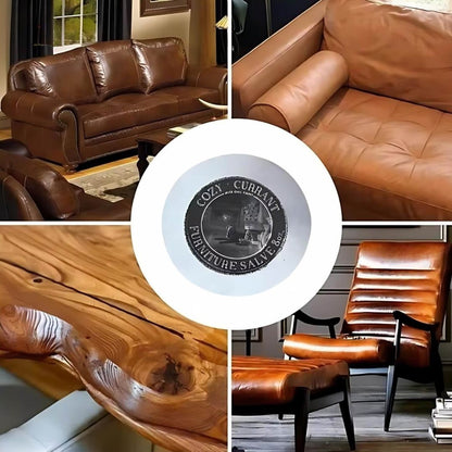 Acondicionador nutritivo para asientos de muebles, bolsos, zapatos y chaquetas de cuero genuino, fórmula transparente con aplicador de esponja