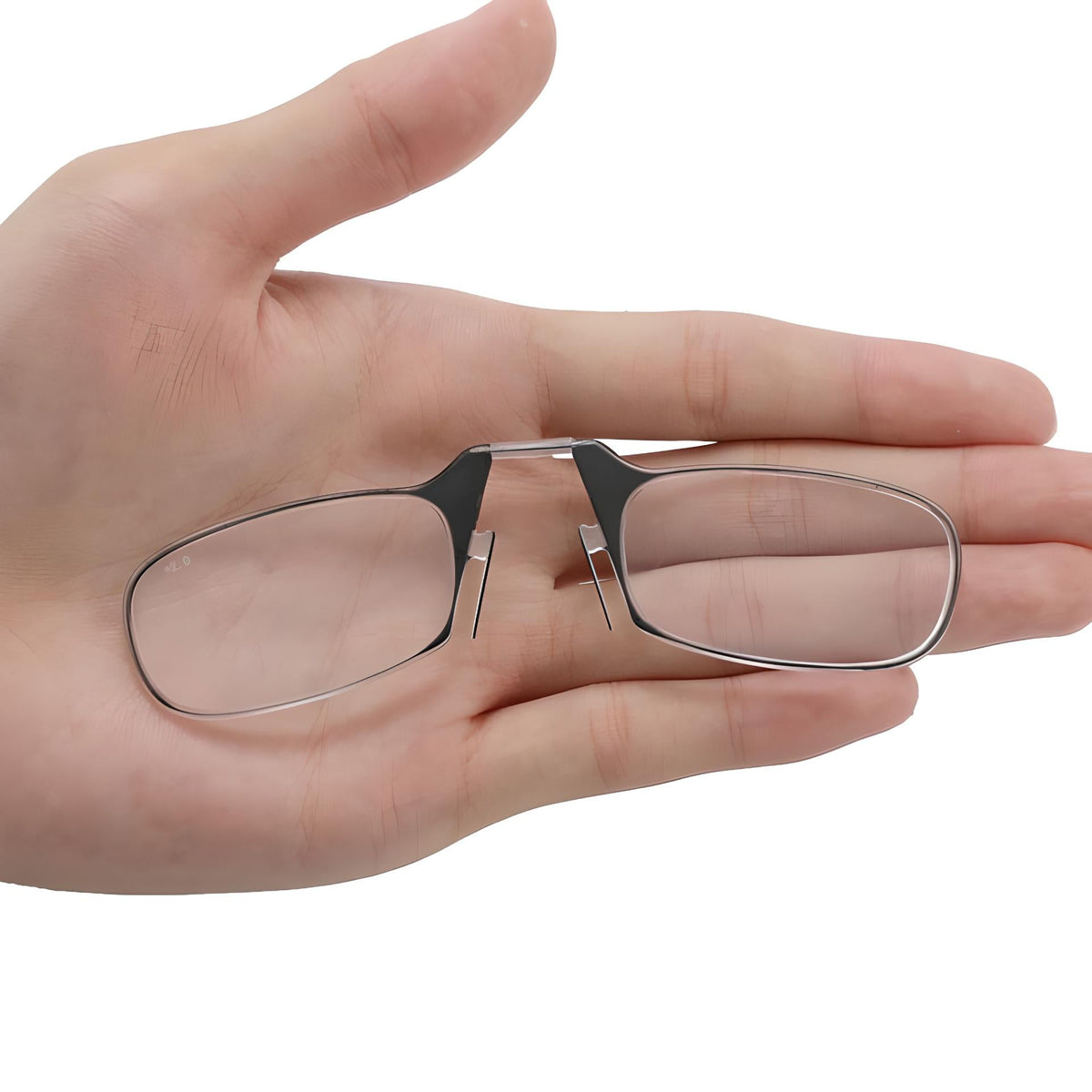 Gafas de lectura de pinza para hombre y mujer: lectores compactos sin montura con puente flexible, gafas de aumento económicas para