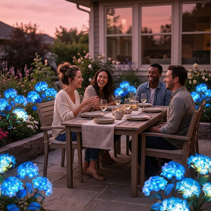 HYDRASHINE – Luces solares florales para un resplandor radiante en exteriores