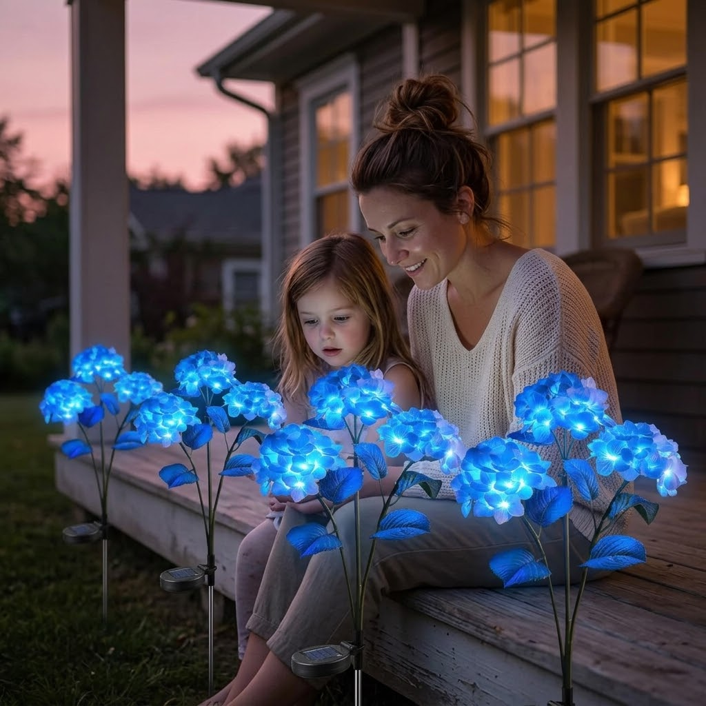 HYDRASHINE – Luces solares florales para un resplandor radiante en exteriores