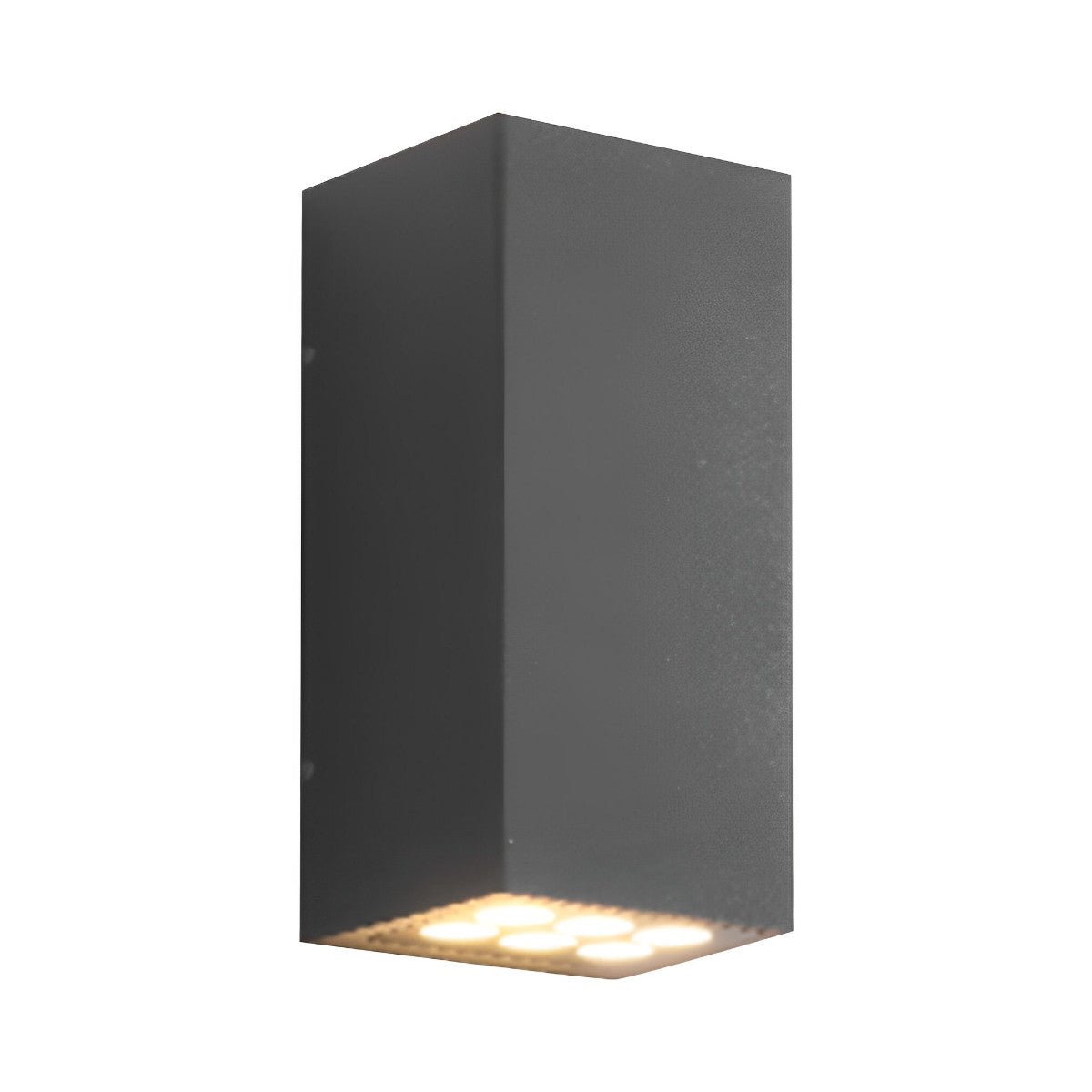 Outdoor Wall Sconce LED 8 in Architectural Up-Down Light Matte Black Aluminum Waterproof Fixture Entryway Patio Garden Pathway Driveway Exte