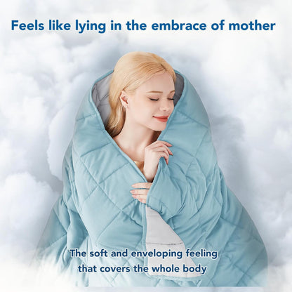 Cozy Comfort | Weighted Blanket with Cooling Microfiber | All-Season Softness for Ultimate Relaxation