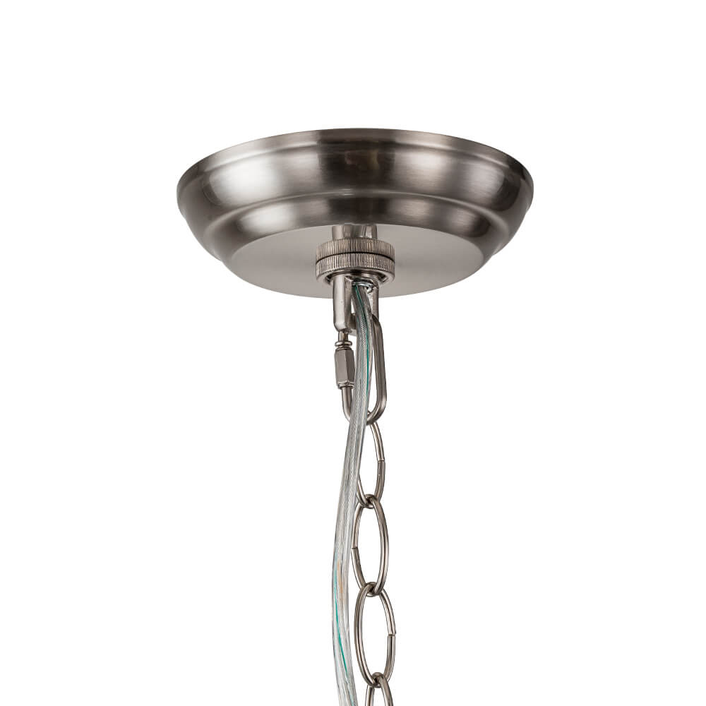 Multi-Globe Textured Glass Ceiling Fixture with Adjustable Chain Hardwired Dimmable Lighting for Dining Room Entryway Bedroom