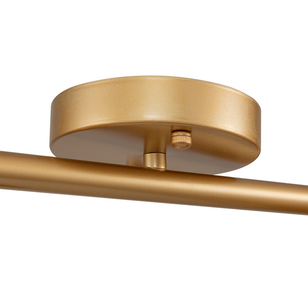 Track Lighting 4-Light Adjustable Spotlight Bar Gold Metal GU10 Ceiling Fixture for Kitchen Bedroom Living Room Office Task Accent Direction