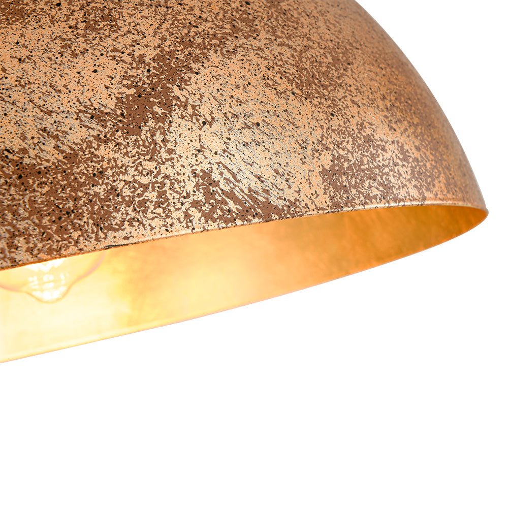 Statement Bowl Pendant Ceiling Light with Gold Interior – Adjustable Cable & Dimmable for Kitchen Island, Dining