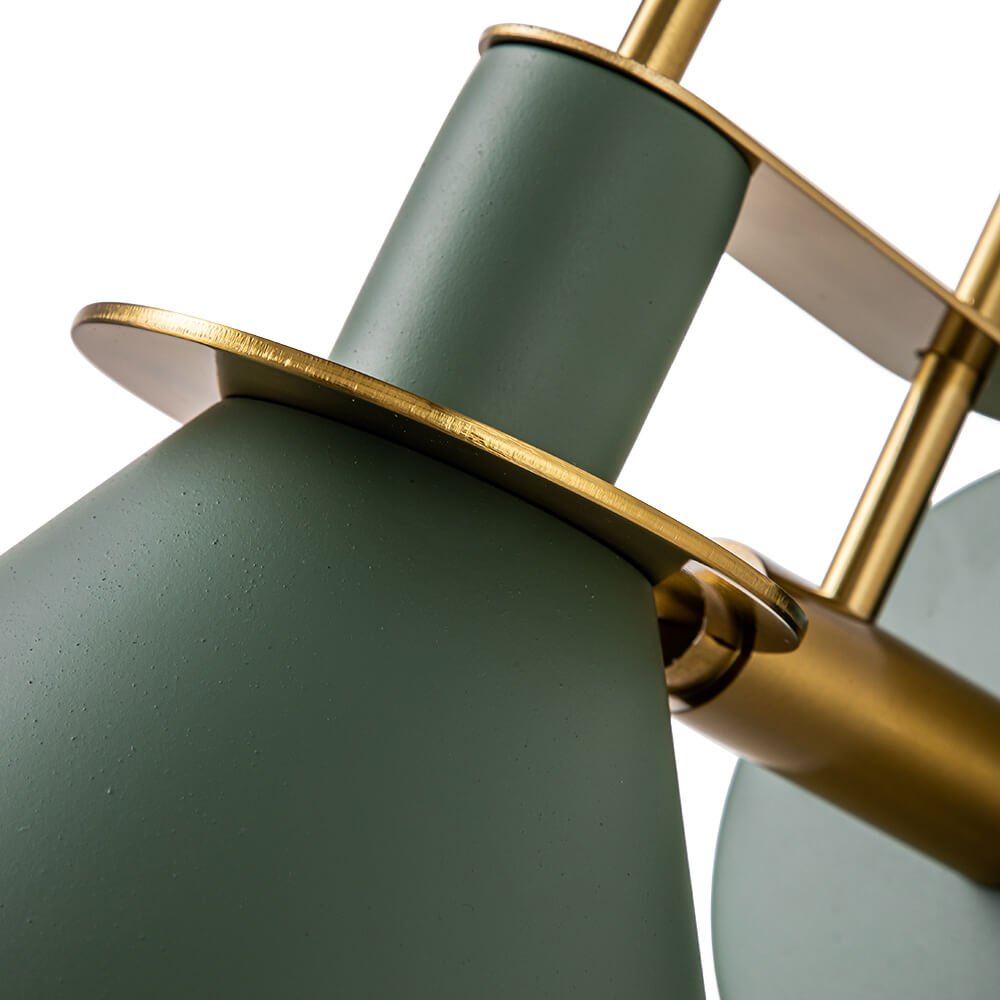 Adjustable Gooseneck Reading Sconce Metal Cone Shade Wall Light for Bedroom Hallway Nightstand Modern Mid-Century Bedside Downlight