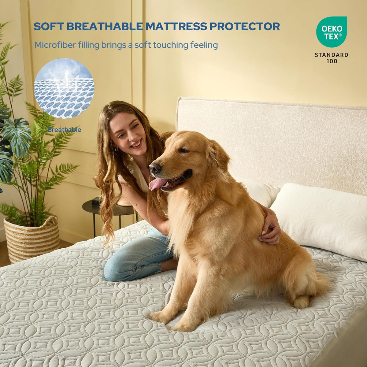 ComfortGuard | Waterproof Mattress Protector with Deep Pockets | Soft, Breathable Cover for Ultimate Sleep Hygiene