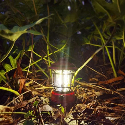 Rechargeable LED Camping Lantern Dimmable USB Portable Outdoor Light Retro Design for Tent Emergency Home Garden