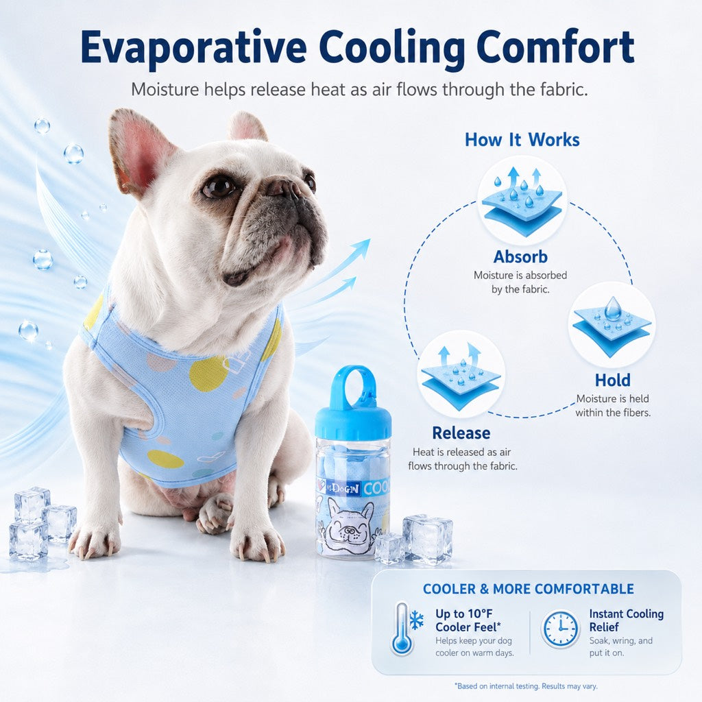 Ortekor French Bulldog Cooling Vest for Hot Summer Walks