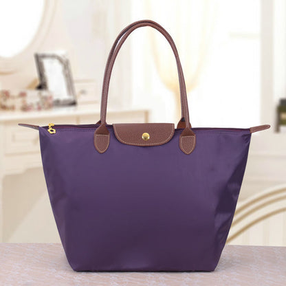 Oxford Cloth Crossbody Shoulder Bag for Women with Foldable Storage and Water-Resistant Fabric