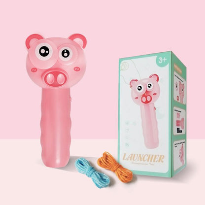 Juguete giratorio de cuerda portátil, dispositivo antiestrés, lanzador de lazo, juego de física recargable para niños y adultos, para escritorio o fiestas