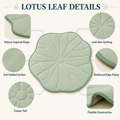 Ortekor Lotus Leaf Cooling Pet Mat for Floors, Sofas, Crates & Car Seats - Reversible Washable Comfort for Warm Days