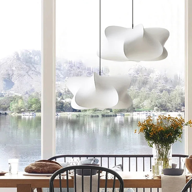 Flowing Silk Shade Overhead Light Fixture 12 in Taupe E27 Socket for Dining Room Living Room Bedroom Ambient Glow Modern Minimalist Organic