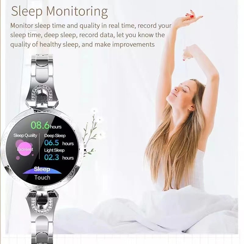 Reloj inteligente con monitor de frecuencia cardíaca, rastreador de actividad física con seguimiento del sueño, reloj deportivo para iPhone y Android