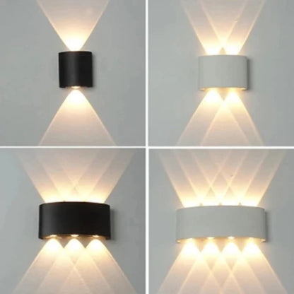 Waterproof LED Wall Sconce for Outdoor & Indoor Use – Aluminum Modern Light Fixture for Patio, Entryway, Hallway – 5 Wattage Options, Warm