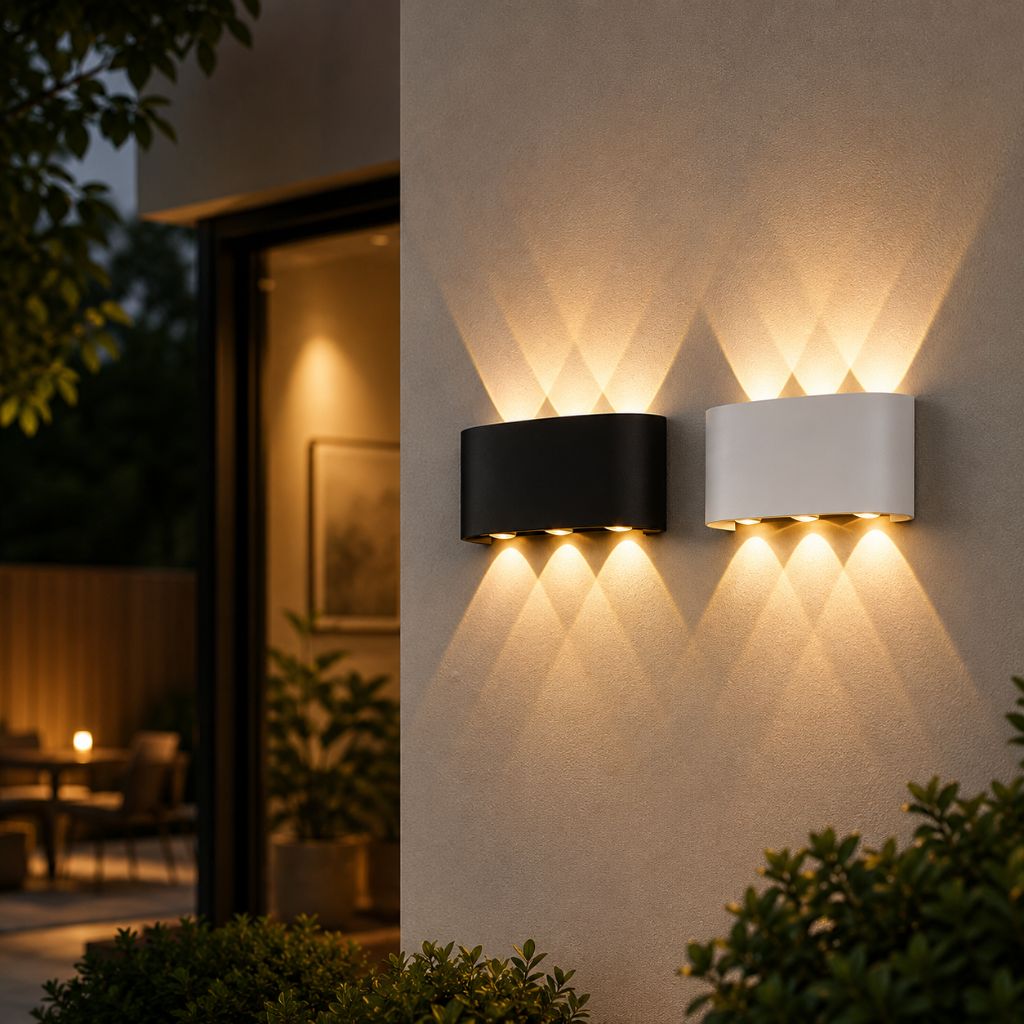 Waterproof LED Wall Sconce for Outdoor & Indoor Use – Aluminum Modern Light Fixture for Patio, Entryway, Hallway – 5 Wattage Options, Warm