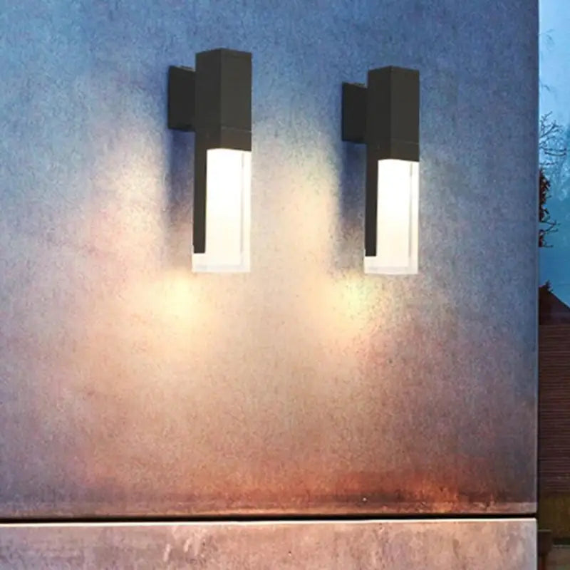 Motion Sensor Outdoor Wall Sconce Black Aluminum 10.6 Inch LED Fixture for Entryway Patio Garage IP65 Weatherproof Automatic Lighting