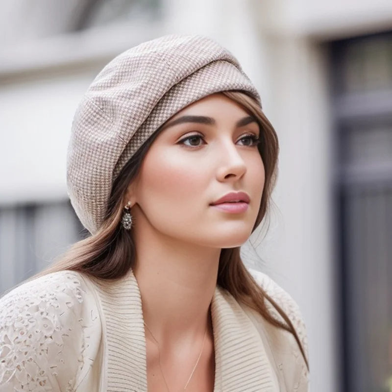 Wool Beret Hat for Women – Classic French Style Winter Cap with Soft Lining – Parisian Beret for Everyday Wear, Cold Weather
