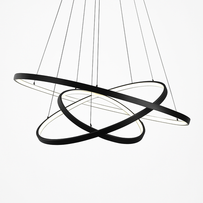 Modern LED Ring Pendant Light – Circular Hanging Chandelier for Dining Room, Living Room & Entryway | Contemporary Ceiling Fixture
