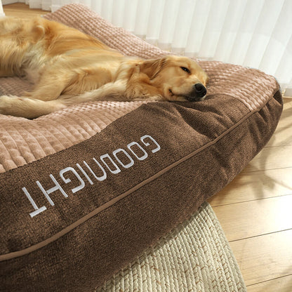 Orthopedic Dog Bed with Raised Pillow Support for Joint Relief and Better Sleep