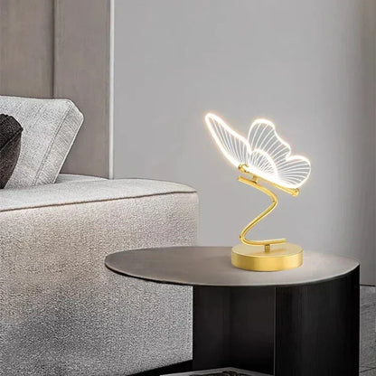 Decorative LED Desk Lamp with Butterfly Wing Design | Ambient Lighting for Home Office, Bedroom & Living Room | Modern Accent Lighting