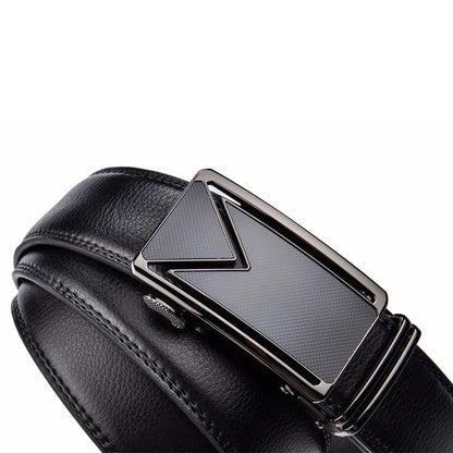 Genuine Cowhide Leather Belt for Men with Waterproof Finish & Scratch-Resistant Coating – Timeless Dress Accessory for Jeans or Slacks